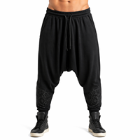 Pantalon de jogging ample pour homme, couleur personnalisable, entrejambe bas, 100% coton, écologique, respirant, infroissable, délavé à l'acide