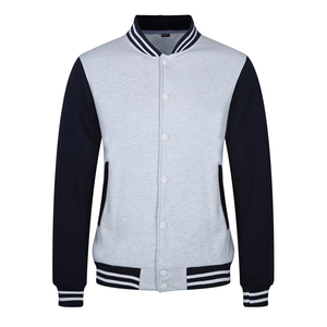 Custom Unbranded Men's Baseball Varsity Jacket Oversized Streetwear Bomber Jacket Premium Cotton <b>Fleece</b> Letterman Jacket for Men - Product Image 1