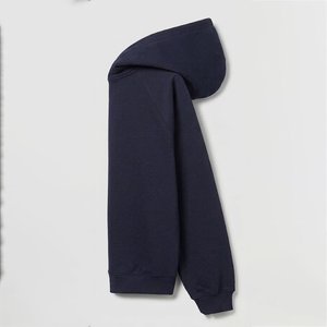 Sudadera con Capucha Azul Marino para Mujer, Personalizable con Logotipo, Color Sólido, Felpa de Algodón, Manga Larga con Bolsillos, Corte Regular, Otoño - Product Image 4
