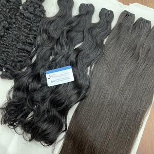Extensions de cheveux humains vietnamiens de qualité supérieure, tissage double machine, prêtes à être expédiées, ondulées naturelles, prêtes à être expédiées - Product Image 1