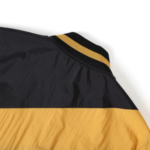 เสื้อแจ็คเก็ตบอมเบอร์แบบซิปเต็มตัว สีดำ-เหลือง รุ่นอัลฟ่า น้ำหนักเบา สไตล์วาร์ซิตี้ กันลม พิมพ์ลาย ไซส์พลัส คอตั้ง แขนเสื้อแบบริบ - Product Image 5