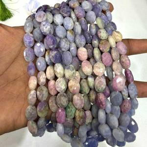 Hermosas cuentas facetadas ovaladas de Hackmanita que cambian de color, de 10-13 mm, cuentas de Hackmanita raras y preciosas de 16 pulgadas. - Product Image 2