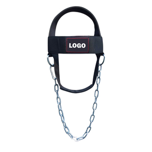 High Quality Custom Made Soft Breathable Lightweight Neoprene <b>Head</b> Harness Heavy Duty Nylon Steel Chain for Gym <b>Training</b> - Product Image 1