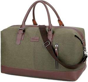 กระเป๋าเดินทางสุดสัปดาห์ผ้าแคนวาสพรีเมียม ขนาดใหญ่ จุของได้เยอะ พร้อมช่องด้านข้างและสายสะพายบุนุ่มสบาย - Product Image 4