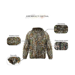 <b>Men's</b> <b>Camo</b> Hunting Suit Full Sleeve Windproof Soft Shell Zipper Design Outdoor Autumn Wear - Product Image 5