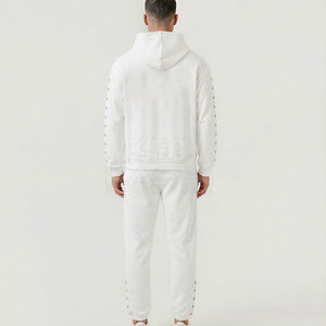 Survêtement décontracté moderne pour homme, hiver, à capuche, 100% coton, tissu doux pour un confort toute la journée, idéal pour le style streetwear, la salle de sport, les tenues de week-end - Product Image 5