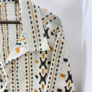 Chemise décontractée pour homme Moountain Boy en popeline de coton teint en fil à imprimé géométrique, manches longues, col rabattu, respirante, pour l'été, ODM - Product Image 6