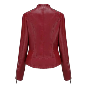Chaquetas de Cuero de Moda para Mujer, Chaquetas de Cuero Originales Personalizadas de Alta Calidad para Invierno, Venta Caliente Profesional - Product Image 2