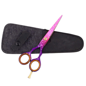 Professional Hair Scissors Stainless Steel Sharp <b>Blade</b> Long Handle Right Handed For <b>Barber</b> Use Low MOQ Training Use <b>Barber</b> Curvd - Product Image 5