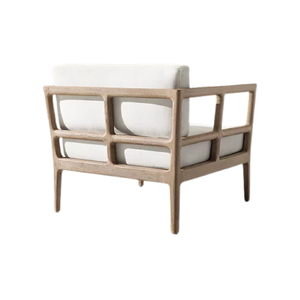 Sillón de Exterior Premium, Estructura de Madera de Teca Sólida, Asiento Profundo con Diseño Arquitectónico en Rejilla, Cojín Ecológico, Muebles Modernos para Hotel - Product Image 2
