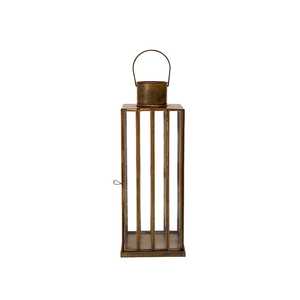 <b>Brass</b> <b>Lantern</b> With Glass Panels And Antiqued Finish For Home Decoration or Classic - Product Image 1