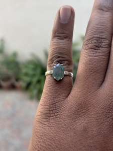 Handmade Vintage Peace Shape <b>Moss</b> <b>Agate</b> Engagement <b>Ring</b> 925 Sterling Silver AAA Quality Party Gift Jewelry - Product Image 4