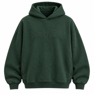 เสื้อฮู้ดดี้โอเวอร์ไซส์สีเขียวฟอเรสต์แบบหนาพิเศษ ปักลายเส้นขอบ สำหรับผู้ชาย สไตล์สตรีทแวร์ รับผลิตเสื้อผ้า OEM แบรนด์ส่วนตัว - Product Image 2