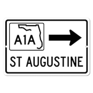 CIFbuy Targa Metallica Souvenir Autostradale A1A di St. Augustine, Florida, Decorazione da Parete, Servizio di Ritiro Disponibile - Product Image 6