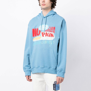 Sweat à capuche uni en coton mélangé pour homme, impression personnalisée de haute qualité, streetwear basique personnalisé - Product Image 4
