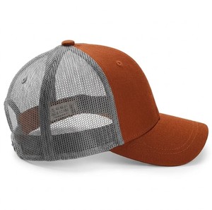 High Quality Rust Colorblock Trucker Hat 6-Panel Mesh Back Adjustable <b>Snapback</b> <b>Cap</b> Casual Outdoor Summer Headwear - Product Image 2