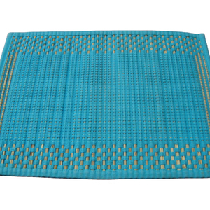 Handwoven blue Patterned Table Mat Eco Friendly Cotton Jute Blend Durable Dining <b>Placemat</b> for Home Kitchen Use - Product Image 1