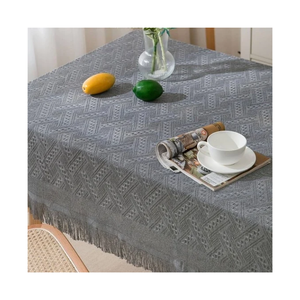 Round Printed Floral <b>Tablecloth</b> With Red Roses & Traditional Chinese PatternGOTS Certified Woven Embroidered Disposable Oilproof - Product Image 6