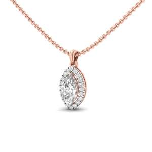 Pendentif solitaire en diamant de laboratoire taille marquise, éclat majestueux, certifié GIA, plaqué or 10 carats, bijou ethnique, cadeau pour femme - Product Image 1