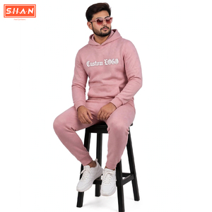 เสื้อฮู้ดดี้สีชมพู SHAN Men แบบสั่งทำโลโก้ได้ ทรงปกติ ผ้าฝ้ายฟลีซ เสื้อสวมหัวแบบมีฮู้ด OEM ODM เสื้อฮู้ดดี้แบบสวมหัวสำหรับทุกเพศ - Product Image 2
