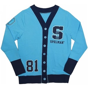 Custom College Winter Wear <b>Cardigan</b> <b>Sweater</b> Long Sleeve Navy Sky Letter Button Decoration V-neck Cotton Knitted Men's <b>Sweater</b> - Product Image 1