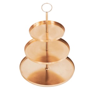 Handmade Aluminum Gold And Silver Dessert Stand Modern 3 Tier Metal Cake Stand With Tree Branch Handle For Wedding And Parties - Product Image 2
