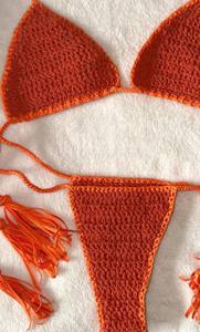 Conjunto de bikini de crochet MIMI Naranja - Product Image 3