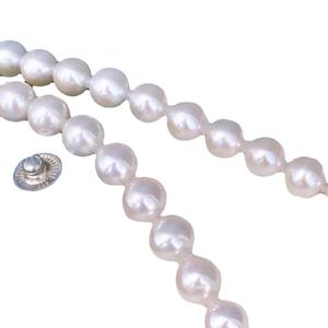 Parures de bijoux tendance les plus vendues, cadeau pour la fête des mères, collier de perles d'eau douce rondes légèrement imparfaites de 7 à 8 mm, boucles d'oreilles, broche papillon - Product Image 4