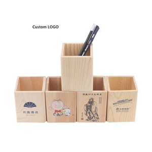 Porte-stylo en pin personnalisé avec logo, créatif, en bois de pin, pratique, cadeau de remise de diplôme - Product Image 1