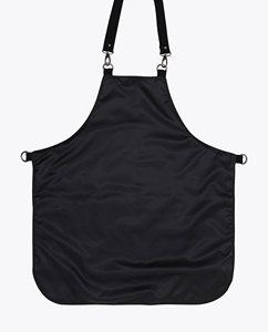 Tabliers de cuisine en toile de coton biologique 100% avec logo personnalisé imprimé, promotionnels, noirs, en sergé de coton T/C, avec deux poches - Product Image 4