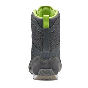 Calzado Deportivo, Botas de Boxeo de Media Caña en Gris Oscuro y Verde Neón, Antideslizantes, Transpirables, de Cuero Sintético - Product Image 3
