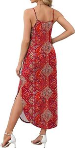 Vestidos Largos Casuales de Verano para Mujer, Vestidos de Tirantes Finos, Estilo Tropical Hawaiano, para Vacaciones, 2026 - Product Image 3