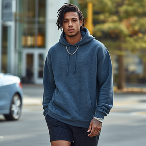 Sweat-shirt à capuche surdimensionné pour homme, doublé, imprimé dessin animé, 100% coton, coupe décontractée, doux et chaud, pull-over, streetwear printemps - Product Image 4