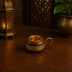 Brûleur d'encens artisanal en bois d'acacia rustique, fait main, écologique, pour la décoration de la maison et les encens religieux indiens et arabes - Product Image 4