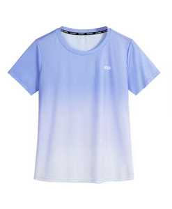 <b>Men's</b> Short Sleeve O-Neck Gradient Color Knitted T-Shirt Front <b>Animal</b> Print Breathable Quick Dry Sporty Regular Fit 100% Cotton - Product Image 2