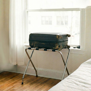 Porte-bagages pliable en métal fabriqué à Taïwan pour le rangement dans les chambres d'hôtel - Product Image 1