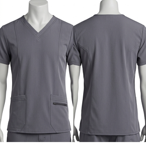 เสื้อแจ็คเก็ตสครับสีน้ำเงินรอยัลสำหรับผู้ชาย ผ้าโพลีสแปนเด็กซ์ระบายอากาศได้ดี 230 GSM ปักลายแบบซับลิเมชั่นตามสั่ง - Product Image 5