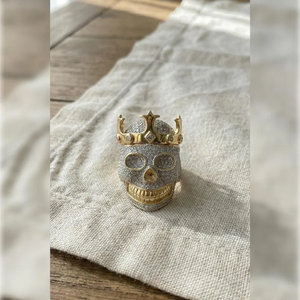 Iced Out Skull Crown 925 Sterling <b>Silver</b> <b>Ring</b> With VVS Moissanite Diamond Hip Hop Skull Luxury <b>Statement</b> <b>Ring</b> For Men Party Wear - Product Image 5
