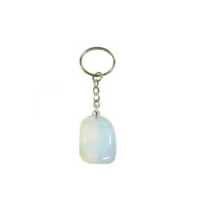 High quality Crystal Keychain Opalite Tumbled <b>Key</b> Chine Natural Stone <b>Key</b> <b>Holder</b> Gifts for Women <b>Key</b> <b>Chain</b> wholesale - Product Image 3