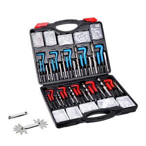 Kit de réparation Helicoil personnalisable, 338 pièces, kit d'outils de réfiletage métrique SAE, M5 M6 M8 M10 M12 1/4'' 5/16'' 3/8'' Spline M20 M30 - Product Image 3