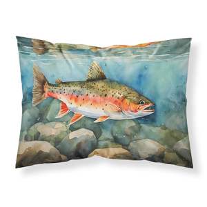 Funda De Almohada decorativa Brook Trout, ligera y Súper suave, fácil de cuidar, funda de cojín de tamaño estándar - Product Image 1