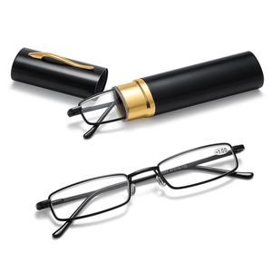 Gafas de lectura de viaje clásicas HD Spring Compact Slim Design con estuche Lectores compactos y elegantes - Product Image 3