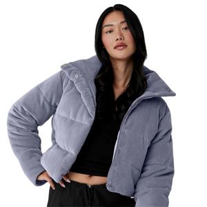 High Quality Custom Front Women Winter Outdoor Sports Knitted Puffer Jackets Zipper Fashion Warm <b>Waterproof</b> Reversible Nylon - Product Image 2