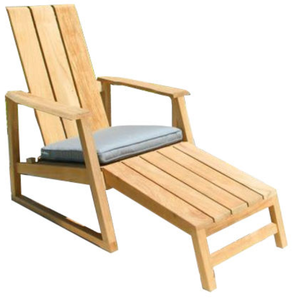Sun lounger made of teak wood with a simple modern style equipped with soft and durable cushions for outdoor use - Product Image 3
