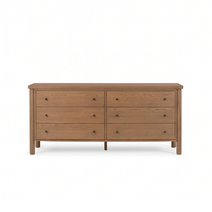 Cómoda Moderna de Madera Maciza Ecológica y Duradera con Seis Cajones, Estilo Escandinavo, Mueble de Almacenamiento para Dormitorio - Product Image 1