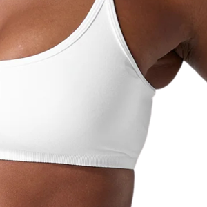 Sujetador deportivo sin costuras para mujer con espalda abierta, diseño de tiras, alta elasticidad, para yoga, fitness, gimnasio, entrenamiento, ropa deportiva OEM - Product Image 5