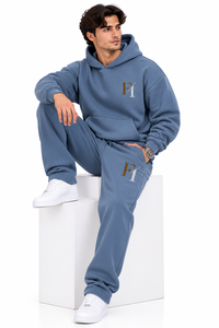 Ensemble de survêtement en molleton premium personnalisé pour homme, comprenant un sweat à capuche oversize et un pantalon de survêtement épais, deux pièces, style streetwear et sportswear - Product Image 4
