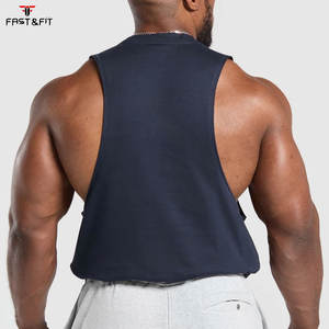Débardeurs de sport sans manches pour hommes, séchage rapide, compression respirante, anti-boulochage, 100 % polyester, vente en gros, débardeur d'été - Product Image 3
