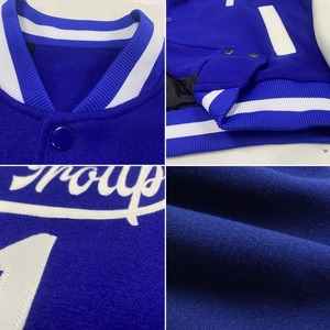 เสื้อแจ็คเก็ตแบบมีฮู้ดสีขาวรอยัล สไตล์วาร์ซิตี้  แบบสั่งทำพิเศษ  ติดกระดุมแบบเต็มตัว  สองสี  ลำลอง  สำหรับทีมกีฬา - Product Image 5