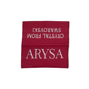 Premium Quality Custom Woven Damask <b>Labels</b> Center Laser Cut Stitch Garments Add Company Logo Personalization Washable Bags - Product Image 1